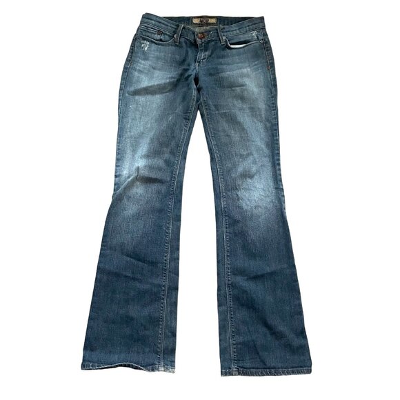 Indie Denim Embroidered Distressed Bootcut Jeans Women W29 Blue Western Countryg - Picture 2 of 16